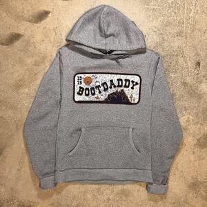 Ariat Boot Daddy American Original Grey Pocketed Hooded Sweatshirt size Medium